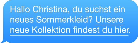 Beispiel SMS für Rabatte