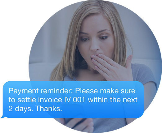 SMS payment reminders